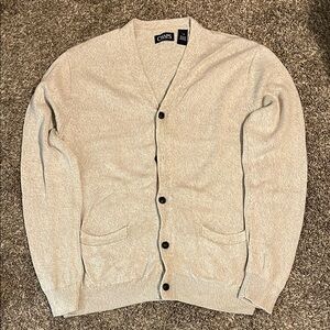 Chaps Cream Knit Cardigan Sweater
